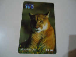 THAILAND USED  CARDS PIN 108 ANIMALS  MOUNTAIN LION - Giungla