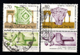 Israël 1989 Mi. 1127-1128 Oblitéré 100% Archéologie à Jérusalem, Relief Islamique - Used Stamps (with Tabs)