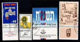 Israël 1988 Oblitéré 100% Fleurs, Emblèmes, Ville - Gebruikt (met Tabs)