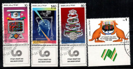 Israël 1988 Mi. 1080-1083 Oblitéré 100% Industrie Et Technologie, Anniversaire - Used Stamps (with Tabs)