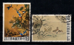 Taiwan 1960 Mi. 368-369 Oblitéré 100% Fleurs Et Oiseaux,1.00 ( $ ), 1.40 ( $ ) - Used Stamps