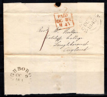 Irlande 1845 Enveloppe 100% Précurseurs Loughborough, Angleterre - Prephilately