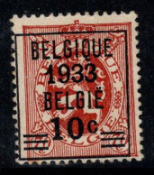 Belgique 1933 Mi. 374 Sans Gomme 100% Surimprimé 10 C - Neufs