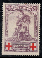 Belgique 1914 Mi. 106 Neuf * MH 100% Croix-Rouge, 20 C - 1914-1915 Red Cross