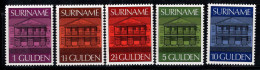 Suriname 1975 Mi. 705-709 Neuf ** 100% Banque Centrale De Paramaribo, Bâtiments - Suriname