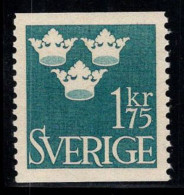 Suède 1948 Mi. 339 XA Neuf ** 100% 1.75 Kr,Trois Couronnes - Nuevos