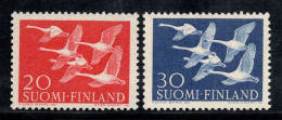 Finlande 1956 Mi. 465-466 Neuf ** 100% Cinq Cygnes, 20(M), 30(M) - Nuevos