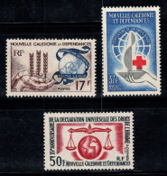 Nouvelle-Calédonie 1963 Mi. 387, 392, 393 Neuf * MH 100% Contre La Faim, Croix-Rouge, Droits De L'homme - Nuovi