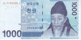 BILLETE DE COREA DEL SUR DE 1000 WON DEL AÑO 2007 EN CALIDAD EBC (XF) (BANKNOTE) - Corée Du Sud