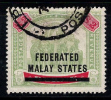 États Malais Fédérés 1900 SG 12 Oblitéré 100% Surimprimé 2 $, - Federated Malay States