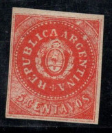 Argentine 1862 Mi. 5 II Neuf * MH 20% Armoiries, 5 C - Usati