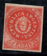 Argentine 1862 Mi. 5 II Neuf * MH 20% Armoiries, 5 C - Used Stamps