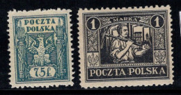 Pologne 1922 Mi. 6-7 Neuf * MH 100% Armoiries, Silésie - Andere & Zonder Classificatie