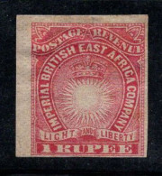 Afrique Orientale Britannique 1890 Mi. 16 B Neuf * MH 40% 1 Roupie, DIM - Britisch-Ostafrika