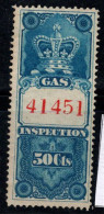 Revenu Canada 1876 Neuf * MH 100% 50c., Van Dam FG10, Inspection Du Gaz - Revenues