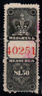 Revenu Canada 1876 Sans Gomme 100% 1.50$, Van Dam FWM11, Poids Et Mesures - Steuermarken