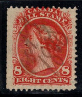 Revenu Canada 1865 Oblitéré 100% 8c., Van Dam FB25, Bill Stamp - Fiscaux