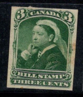 Revenu Canada 1868 Neuf * MH 40% 3 C., Van Dam FB40c, Bill Stamp Non Dentelé - Revenues