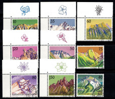 Liechtenstein 1989-91 Oblitéré 100% Montagnes, 10 (rp), 35 (rp)... - Used Stamps