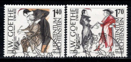 Liechtenstein 1999 Mi. 1215-16 Oblitéré 100% Goethe,1.40 (Fr), 1.70 (Fr) - Used Stamps