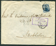 1915 Egypt Banco Di Roma Censor Cover - Stockholm Sweden  - 1915-1921 Protettorato Britannico