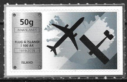 Islande 2019 Timbre Neuf 100 Ans De L'aviation En Islande - Neufs