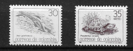 Colombia 1987 MiNr. 1714 - 1715  Kolumbien Reptiles, Turtles, Pond Slider,  Amazon River Dolphin 2v MNH** 1.20 € - Colombie