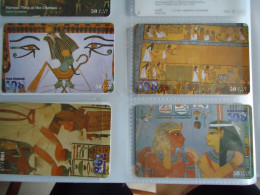 THAILAND USED 4 CARDS PIN 108 PAINTING EGYPT - Schilderijen