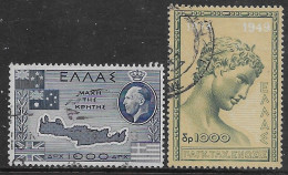 Grecia Greece Hellas 1950 Crete And UPU 2val Mi N.576-577 US - Used Stamps