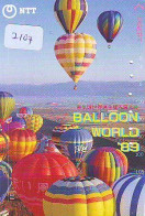 Carte Prepayee JAPON * (2107) BALLON * MONTGOLFIERE - Hot Air Balloon * Aerostato * Heißluft Prepaid CARD JAPAN - - Sport