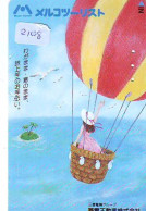 Carte Prepayee JAPON * (2108) BALLON * MONTGOLFIERE - Hot Air Balloon * Aerostato * Heißluft Prepaid CARD JAPAN - - Sport