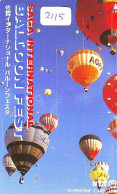 Carte Prepayee JAPON * (2115) BALLON * MONTGOLFIERE - Hot Air Balloon * Aerostato * Heißluft Prepaid CARD JAPAN - - Sport