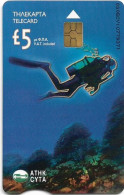 Cyprus - Cyta (Chip) - Extreme Sports - Scuba Diving, Gem5 Black, 03.2005, 30.000ex, Used - Cyprus