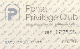 VIP-card Lufthansa TK K153/1990 ** 60€ Penta Privilege Club Fliegen In Alle Welt Hans Mustermann TC Air Telecard Germany - K-Series : Série Clients