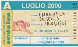 ABBONAMENTO ROMA LUGLIO 2000  (MF2504 - Europe