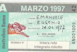 ABBONAMENTO ROMA MARZO 1997  (MF2479 - Europe