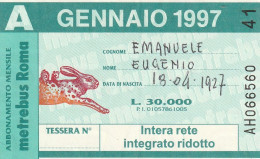ABBONAMENTO ROMA GENNAIO 1997  (MF2477 - Europe