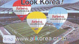 Carte Prepayee JAPON * (2120) BALLON * MONTGOLFIERE - Hot Air Balloon * Aerostato * Heißluft Prepaid CARD JAPAN - - Sport