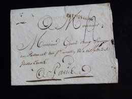 LETTRE  POUR PARIS   -  1782  - - ....-1700: Vorläufer