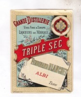 ETIQUETTE TRIPLE SEC , GRANDE DISTILLERIE FERNAND BLANCHET A ALBI - Altri & Non Classificati