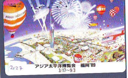 Carte Prepayee JAPON * (2127) BALLON * MONTGOLFIERE - Hot Air Balloon * Aerostato * Heißluft Prepaid CARD JAPAN - - Sport