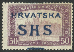Erorr - Shifted Overprint /Yugoslavia Kingdom / Croatia 1918 SHS HRVATSKA  - MNH  / Signed / Authenticated BODOR - Ungebraucht