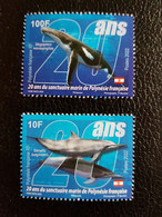 Polynesia 2022 Polynesie Marine 20 Years Spinner Dolphin Humpback Whale Dauphin Baleine2v Mnh - Unused Stamps