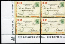 BOSNIA HERCEGOVINA (CROAT) 2002 Stamp Day Block Of 4   MNH / **.  Michel 97 - Bosnia And Herzegovina