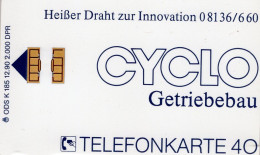Kugellager TK K185/1990 ** 65€ 2.000Expl. CYCLO Spezial-Getriebebau Draht Zur Innovation TC Working Phonecard Of Germany - K-Reeksen : Reeks Klanten