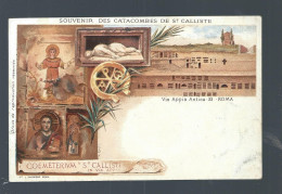 CPA - Italie - Souvenir Des Catacombes De St-Calliste - Roma - Via Appia Antica - NC - Saluti Da.../ Gruss Aus...