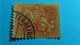 PORTUGAL - Timbre 1953 : Sceau équestre De Denis 1er De Portugal (Dinis Ou Diniz) - 20 C - Used Stamps