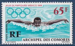 COMORES 1969 - JUEGOS OLIMPICOS DE MEXICO - YVERT AEREO 25** - Schwimmen