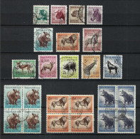 AFRIQUE Du SUD Ca. 1960: TP Obl. "ANIMAUX" - Used Stamps