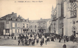 France - Vihters - Place De L'église - Animé - Goubin Faure - Carte Postale Ancienne - Autres & Non Classés
